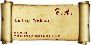 Hartig Andrea névjegykártya