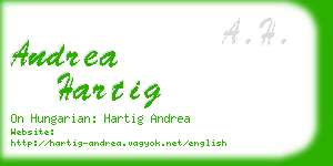 andrea hartig business card